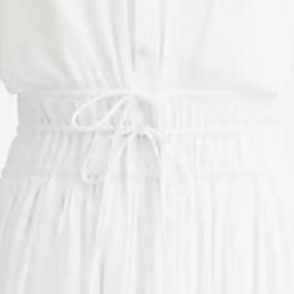 J. Crew Elena shirtdress in chiffon white NWT size 2