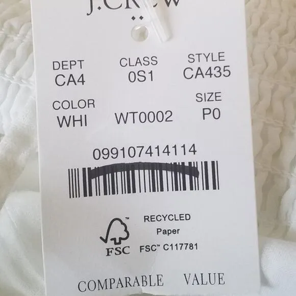 J Crew Factory Womens Size P0 Linen Blend Slip Midi Dress Lined White CA435