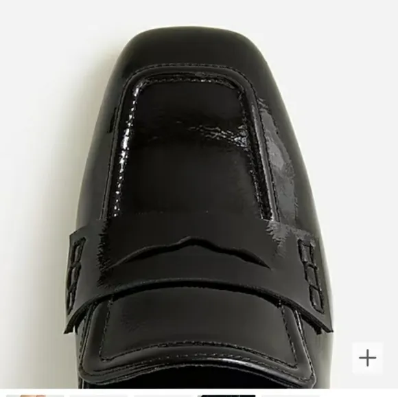 J crew Layne slingback loaf6heels in crinkle leather