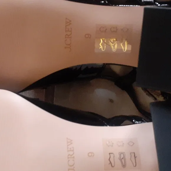 J crew Layne slingback loaf6heels in crinkle leather