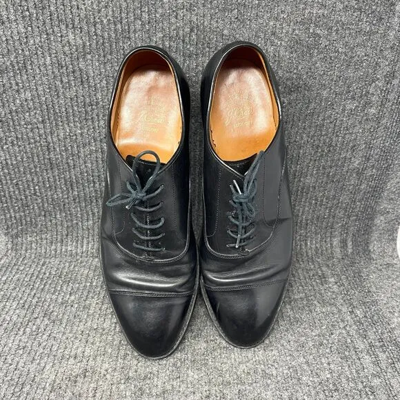 J. Crew Ludlow Cap Toe Black Leather Dress Shoes Oxfords Bench Made Men’s 12 D