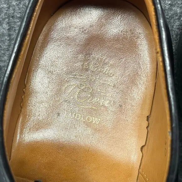 J. Crew Ludlow Cap Toe Black Leather Dress Shoes Oxfords Bench Made Men’s 12 D