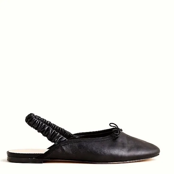 🆕{J. CREW} Zoe Leather Ballet  Slingback Flat Sandals