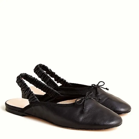 🆕{J. CREW} Zoe Leather Ballet  Slingback Flat Sandals