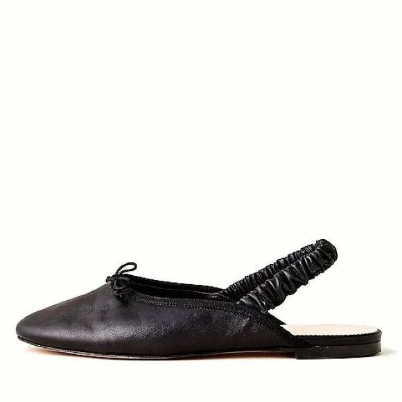 🆕{J. CREW} Zoe Leather Ballet  Slingback Flat Sandals