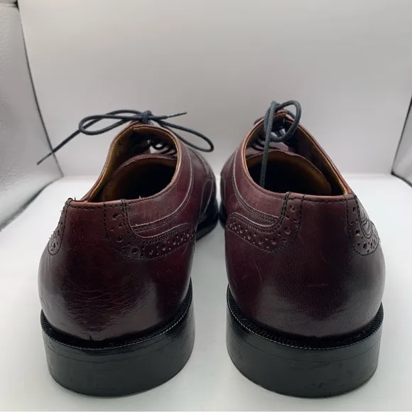 J. Murphy by JOHNSTON &amp; MURPHY Burgundy 12m Leather Cap Toe Oxfords