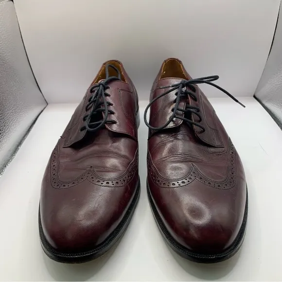 J. Murphy by JOHNSTON &amp; MURPHY Burgundy 12m Leather Cap Toe Oxfords