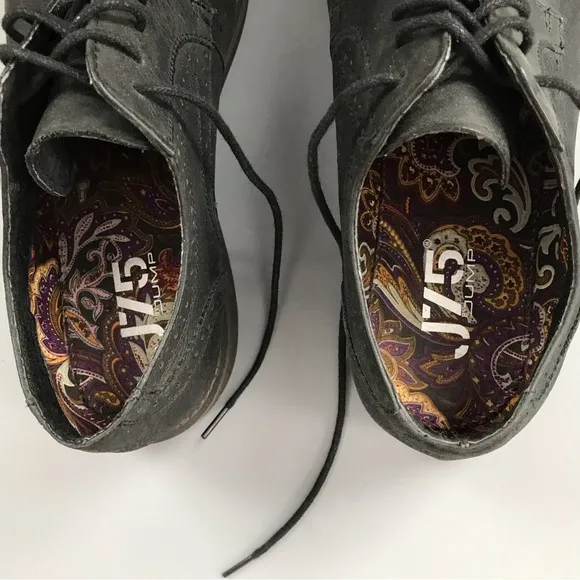 J75 By Jump Boston 2 Hot Topic Punk Leather Lace Up Goth Oxfords Brogues 9.5
