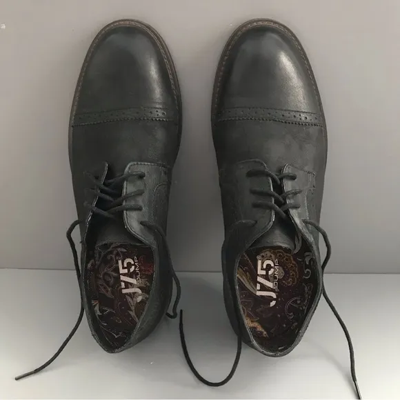 J75 By Jump Boston 2 Hot Topic Punk Leather Lace Up Goth Oxfords Brogues 9.5