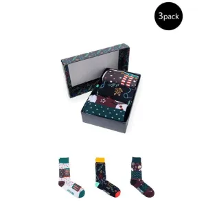 Jack &amp; Jones Christmas Socks 3 Pack Men Black Underwear