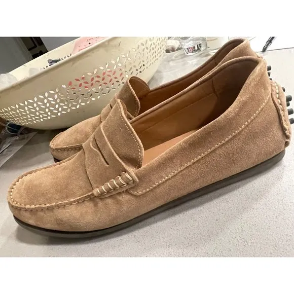Jack Erwin Mens Decker Suede Driving Loafer Sand Tan  SZ 11M - Brazil
