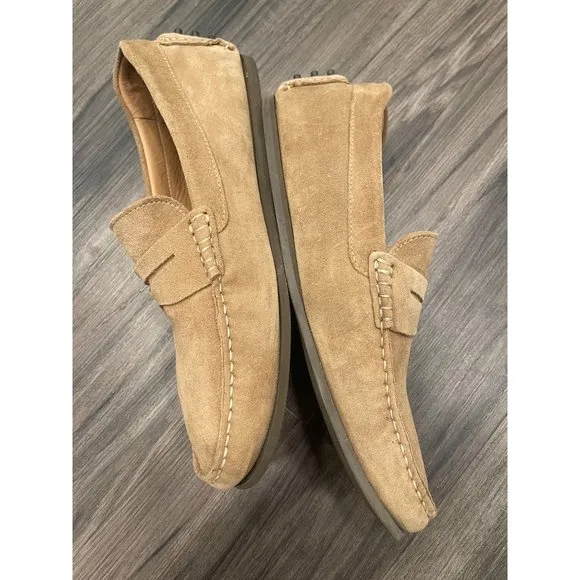 Jack Erwin Mens Decker Suede Driving Loafer Sand Tan  SZ 11M - Brazil
