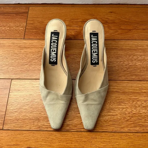 Jacquemus different geometric heel mules