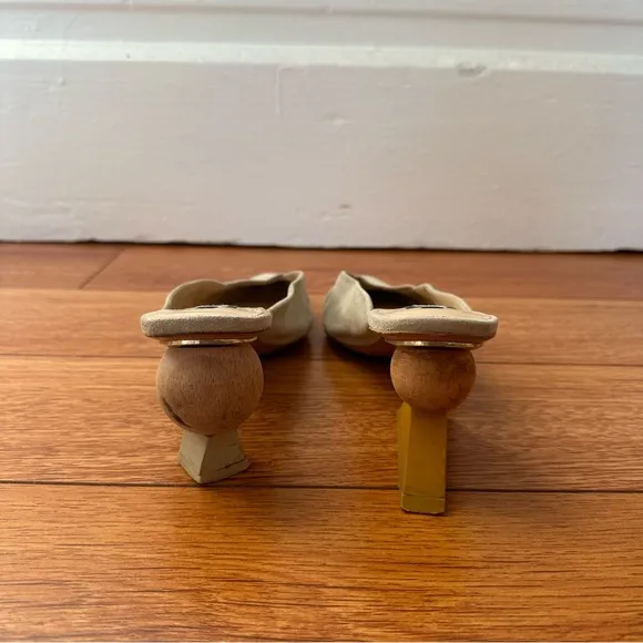 Jacquemus different geometric heel mules