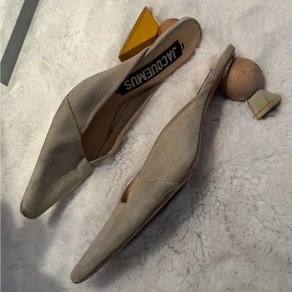 Jacquemus different geometric heel mules
