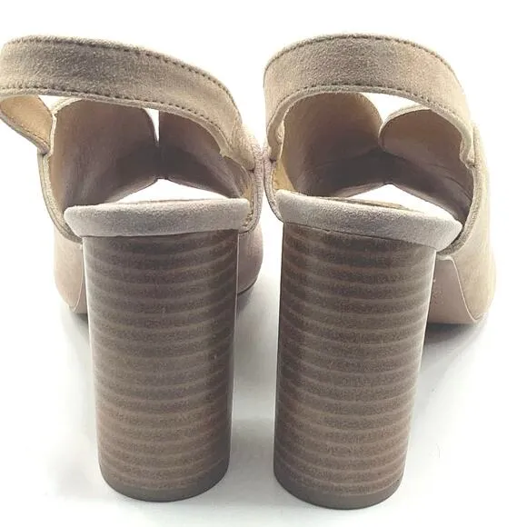 Jaggar Australia Got Your Back Nude Blush Suede Block Heels Sandal 39 8