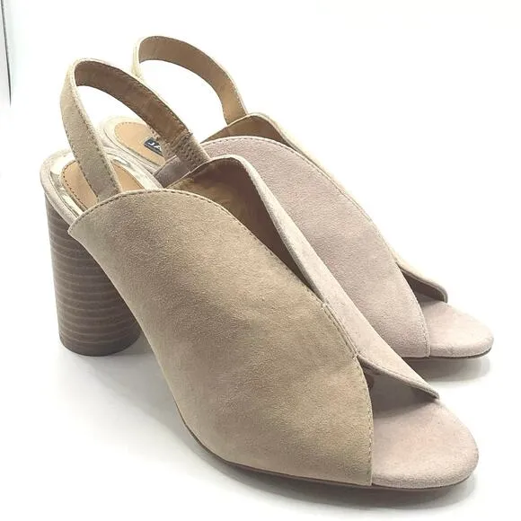 Jaggar Australia Got Your Back Nude Blush Suede Block Heels Sandal 39 8