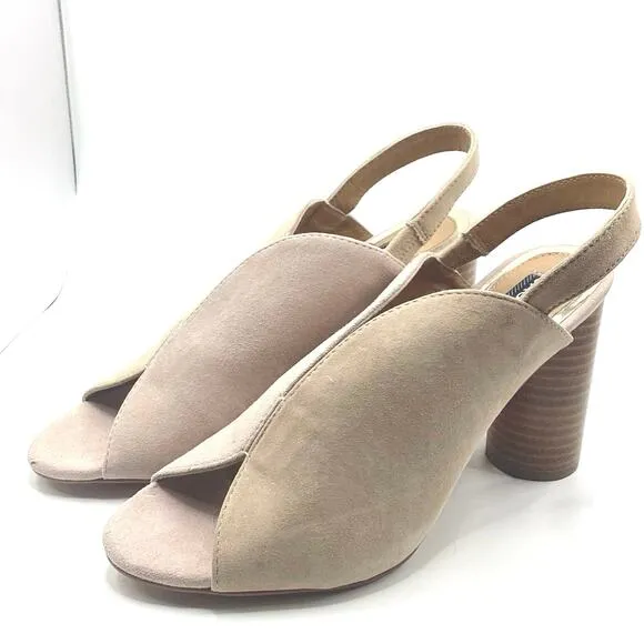 Jaggar Australia Got Your Back Nude Blush Suede Block Heels Sandal 39 8