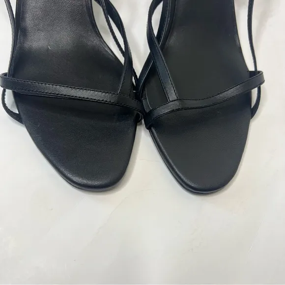 Jaggar The Label Black Harness Slingback Kitten Heels
