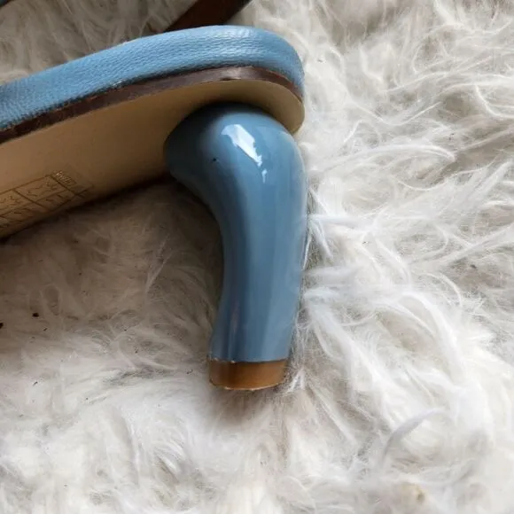 Jaggar the label blue slingback leather heels