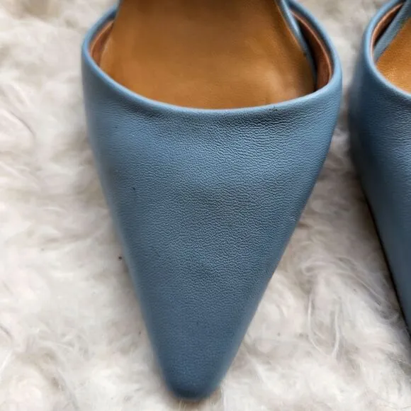 Jaggar the label blue slingback leather heels