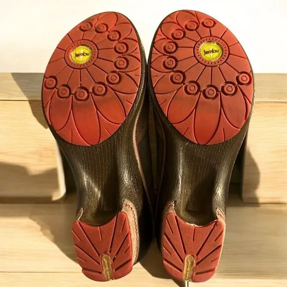 Jambu Dutch Designs Seattle Brown Tan Lace Clog Nubuck Leather Suede Memory