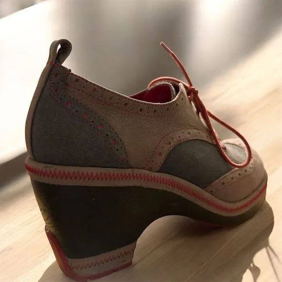 Jambu Dutch Designs Seattle Brown Tan Lace Clog Nubuck Leather Suede Memory