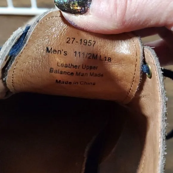 J &amp; M 1850 Pearce 27-1957 Gray &amp; Blue‎ Suede Wingtip Brogues Oxfords Size 11½