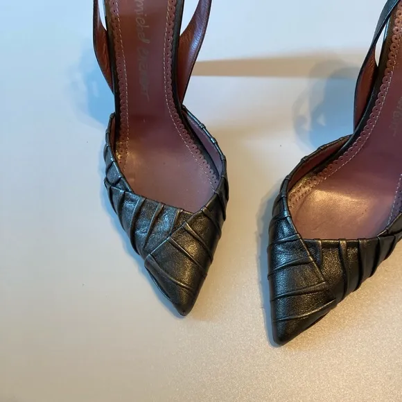 Jean-Michel Cazabat Pewter Slingback Pumps