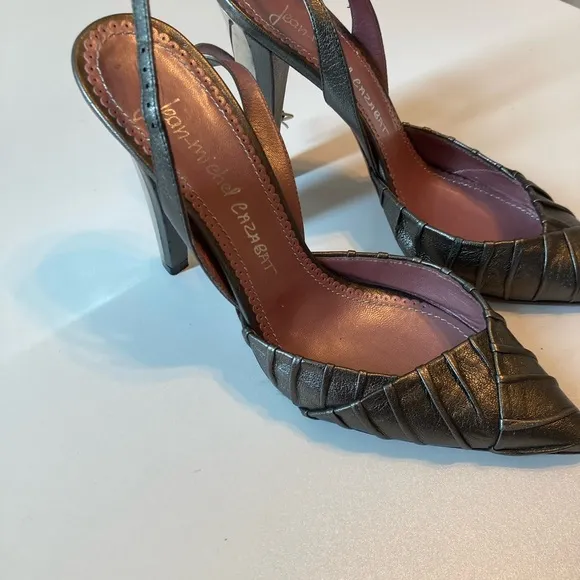 Jean-Michel Cazabat Pewter Slingback Pumps