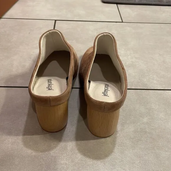 JEFFERY Campbell woman’s light tan suede mules