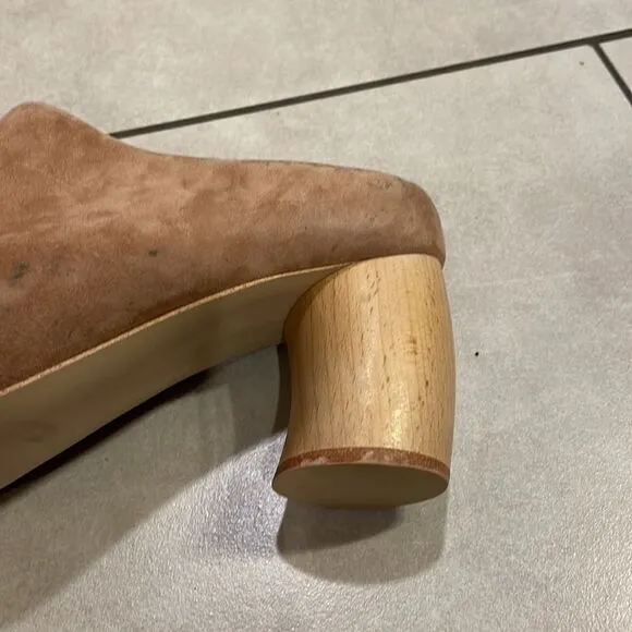 JEFFERY Campbell woman’s light tan suede mules