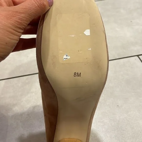 JEFFERY Campbell woman’s light tan suede mules
