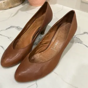 Jeffrey Campbell “Abby” tan kitten heels