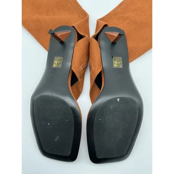 Jeffrey Campbell 'Alessia' Brown Suede Leather Thong Heels Size 10