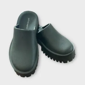 Jeffrey Campbell BAE Lugged Platform Clog Black Sz 8 M Slip-on Platform Y2K 90s