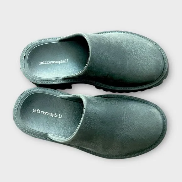Jeffrey Campbell BAE Lugged Platform Clog Black Sz 8 M Slip-on Platform Y2K 90s