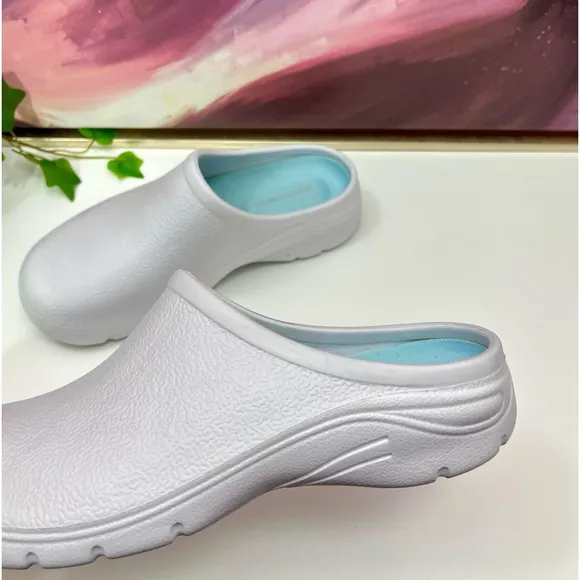 Jeffrey Campbell Birdie Danish Rubber Clogs in White Size US 9 / EU 40