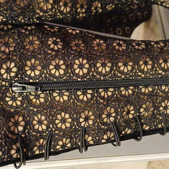 Jeffrey Campbell Free People batallion crochet victorian military boots 7