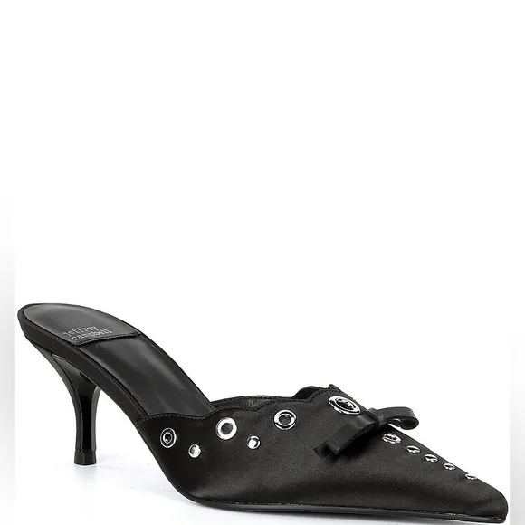 Jeffrey Campbell Gratis Hardware Detail Satin Mules