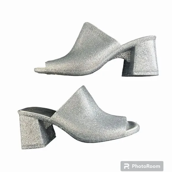 Jeffrey Campbell Petra Jelly Glitter Mules