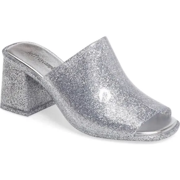 Jeffrey Campbell Petra Jelly Glitter Mules