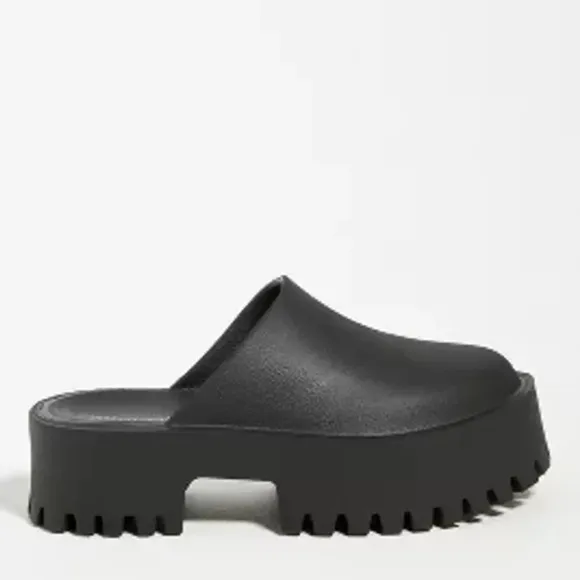 Jeffrey Campbell Play Clogge Platform Clogs Mule Black 8 NWT