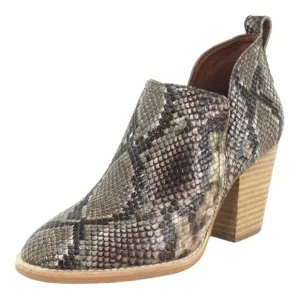 Jeffrey Campbell Rosalee Snakeskin Leather Booties Size 7