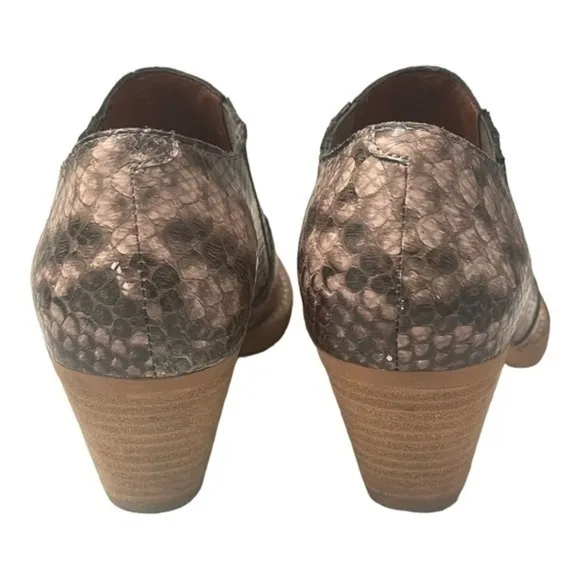 Jeffrey Campbell Rosalee Snakeskin Leather Booties Size 7