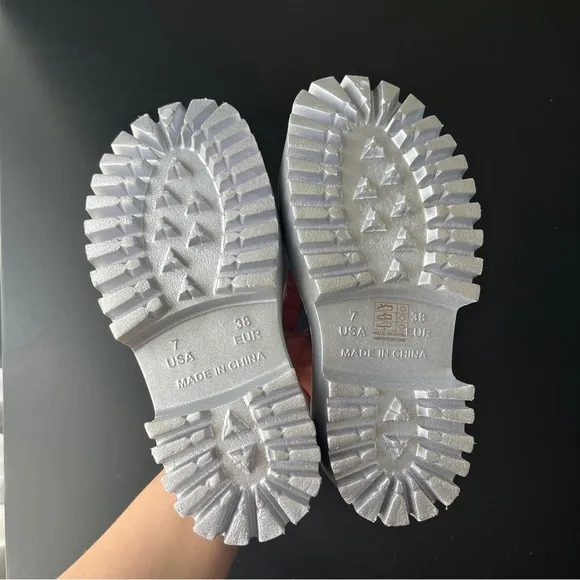 Jeffrey Campbell Silver Platform Clogs