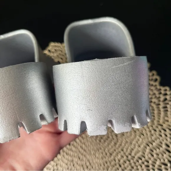 Jeffrey Campbell Silver Platform Clogs