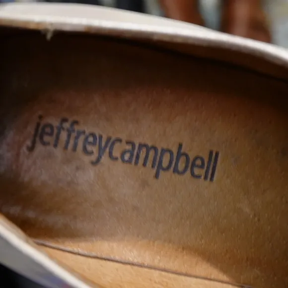 JEFFREY CAMPBELL Townie Nude Smooth Leather Wingtip Oxfords, size 6.5