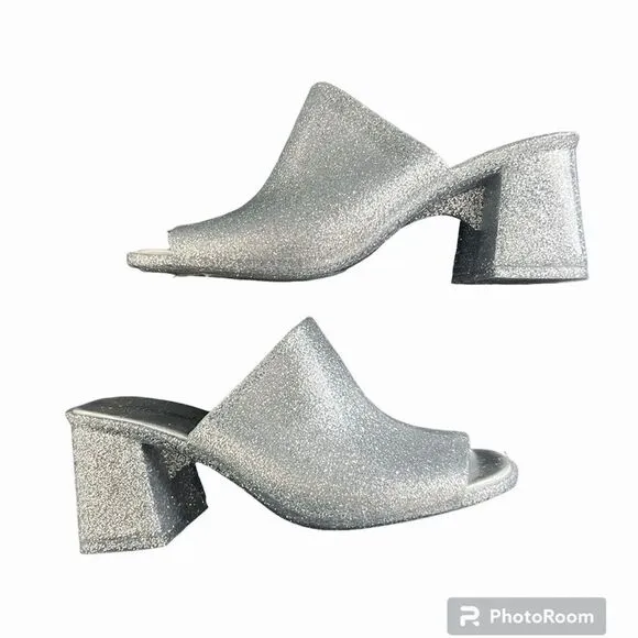 Jeffrey Campbell Petra Jelly Glitter Mules