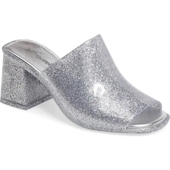 Jeffrey Campbell Petra Jelly Glitter Mules